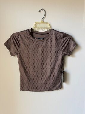 Forever 21 Brown Sparkley Short Sleeve Tee